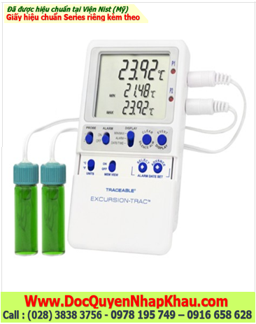 Nhiệt kế Vaccine Monitoring –50.00 đến 70.00°C, 6438 Excursion-Trac™ Traceable® Datalogger Thermometer